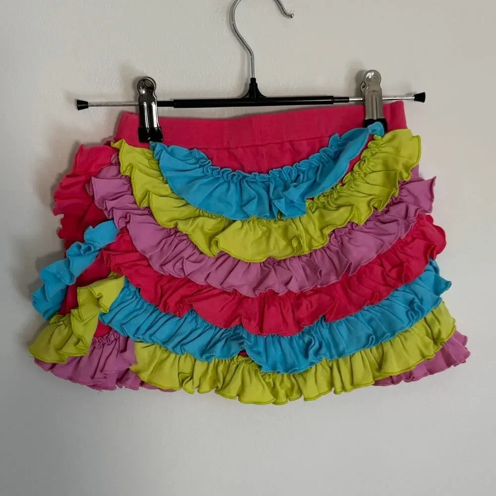 Lemon Loves Lime Girls Pima Cotton Ruffle Shorts‎ Size 8 boutique